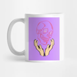 Magic skull tarot controlling hands illustration Mug